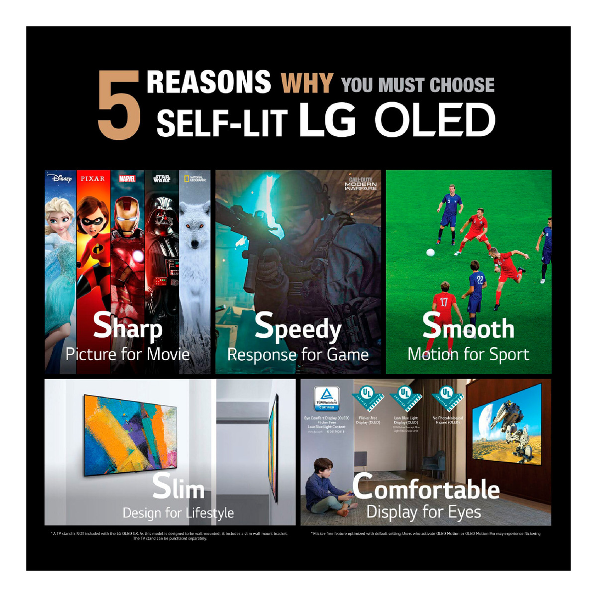 LG OLED 4K Smart TV 65Inch C1 Series Cinema Screen Design, New 2021 4K Cinema HDR webOS Smart with ThinQ AI Pixel Dimming