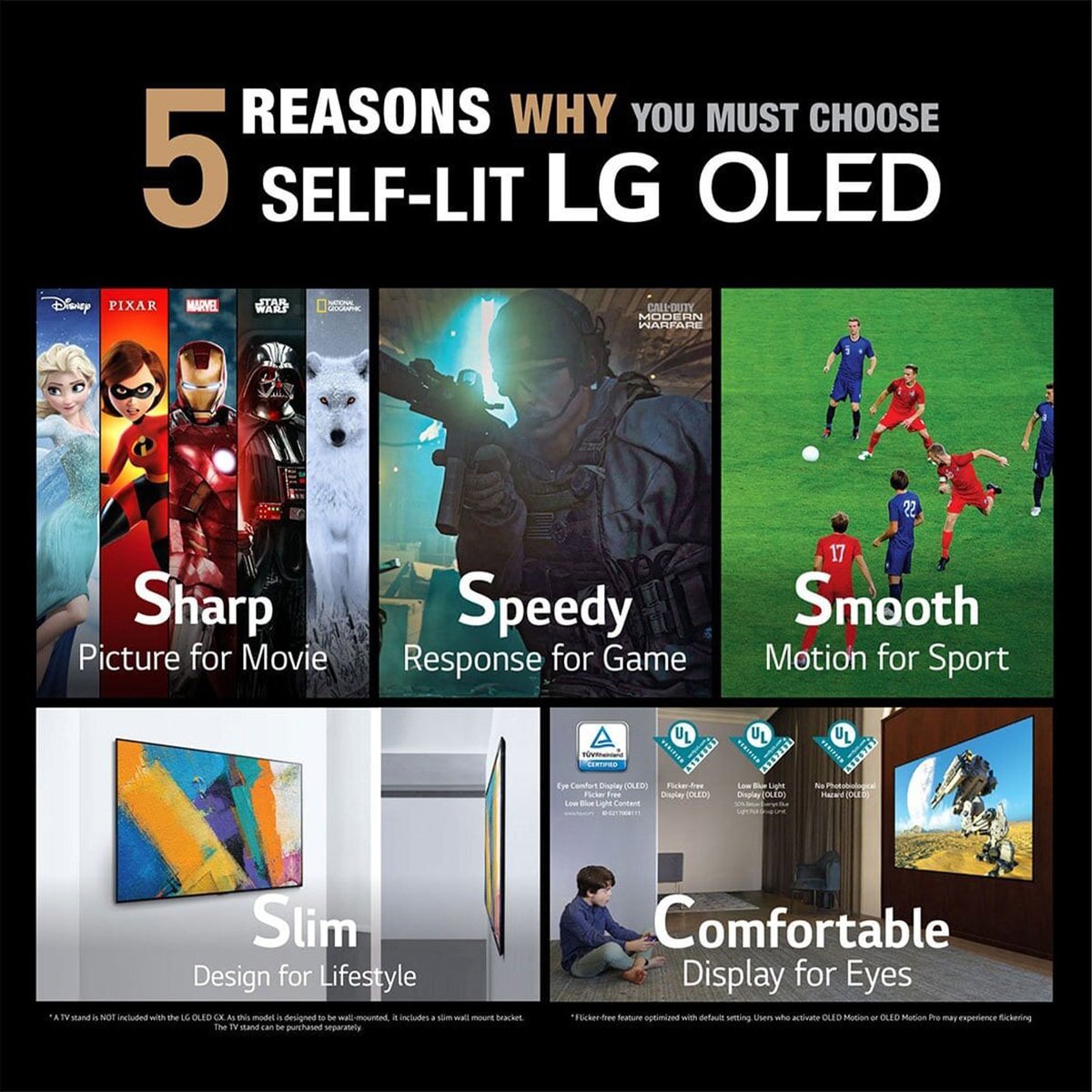 LG OLED 4K Smart TV 55 Inch C1 Series Cinema Screen Design, New 2021 4K Cinema HDR webOS Smart with ThinQ AI Pixel Dimming