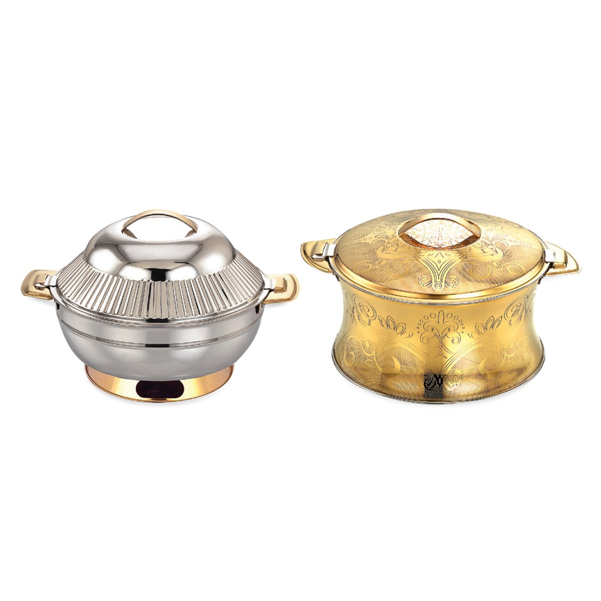 Black Stone Stainless Steel Hot Pot 2500ml Gold 1pc Assorted Style