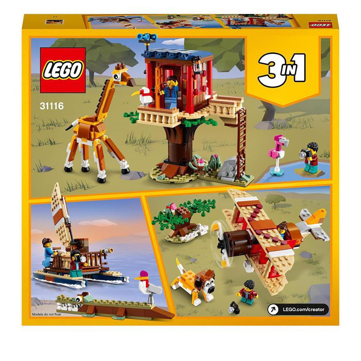 Lego 31116 Safari Wildlife Tree House -  397Pcs