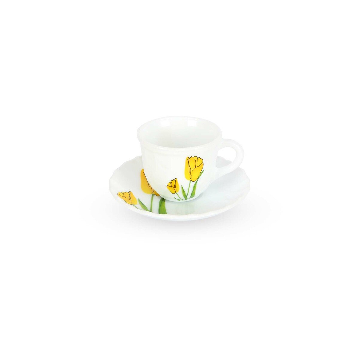 La Opala Cup & Saucer 12pc Tulip 16cl