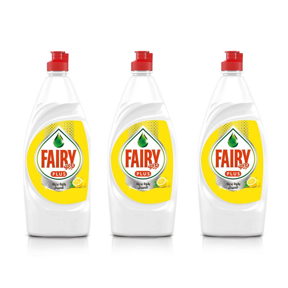 Fairy Plus Dishwashing Liquid Lemon 3 x 600ml