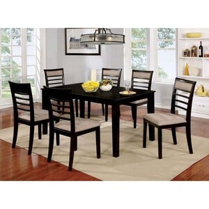 Maple Leaf Wooden Dining Table + 6 Chairs Elango Oak