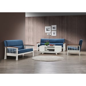 Maple Leaf Fabric Sofa Set with Wooden Frame 5 Seater (3+1+1) SW5502