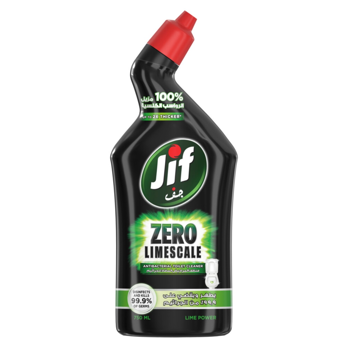 JIF Zero Limescale Lime Anti-Bacterial Toilet Cleaner 750ml
