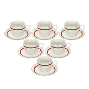Pearl Noire NBC Cup & Saucer 12pcs BEE622-220 Assorted