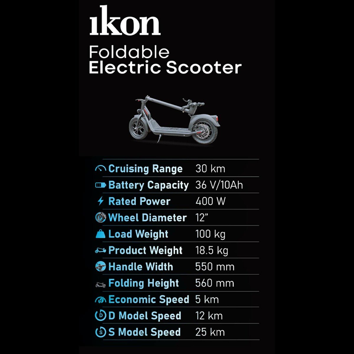 Ikon Foldable Electric Scooter IKTSG09
