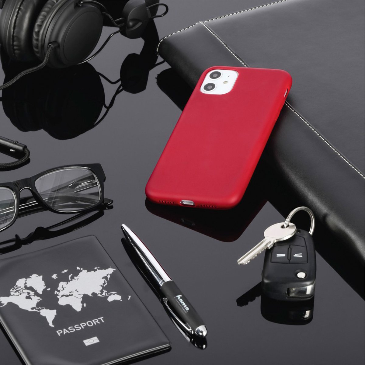 Hama Finest Feel Cover for Apple iPhone 12 Pro Max,Red (188842)