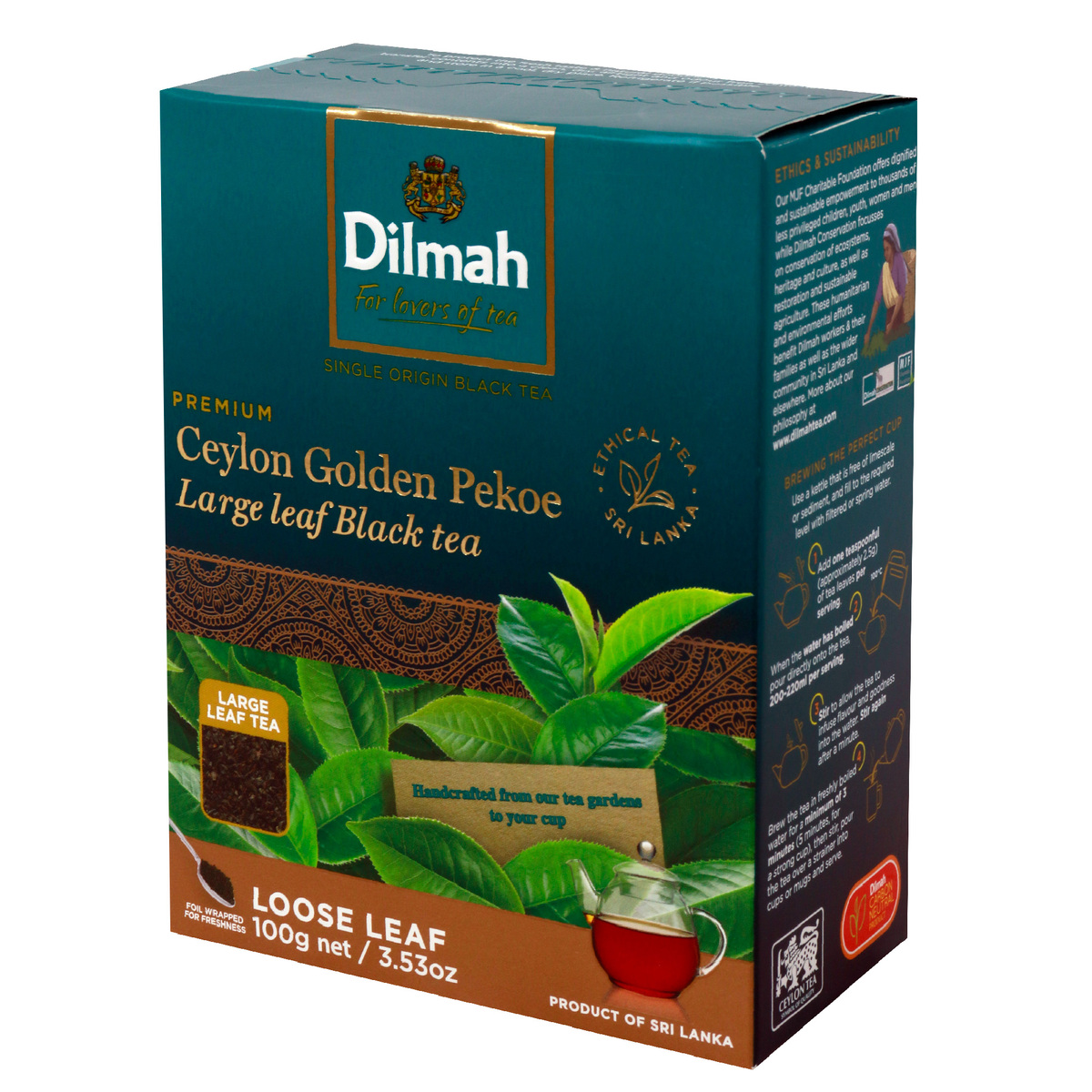 Dilmah Premium Ceylon Golden Pekoe Large Leaf Black Tea 100g