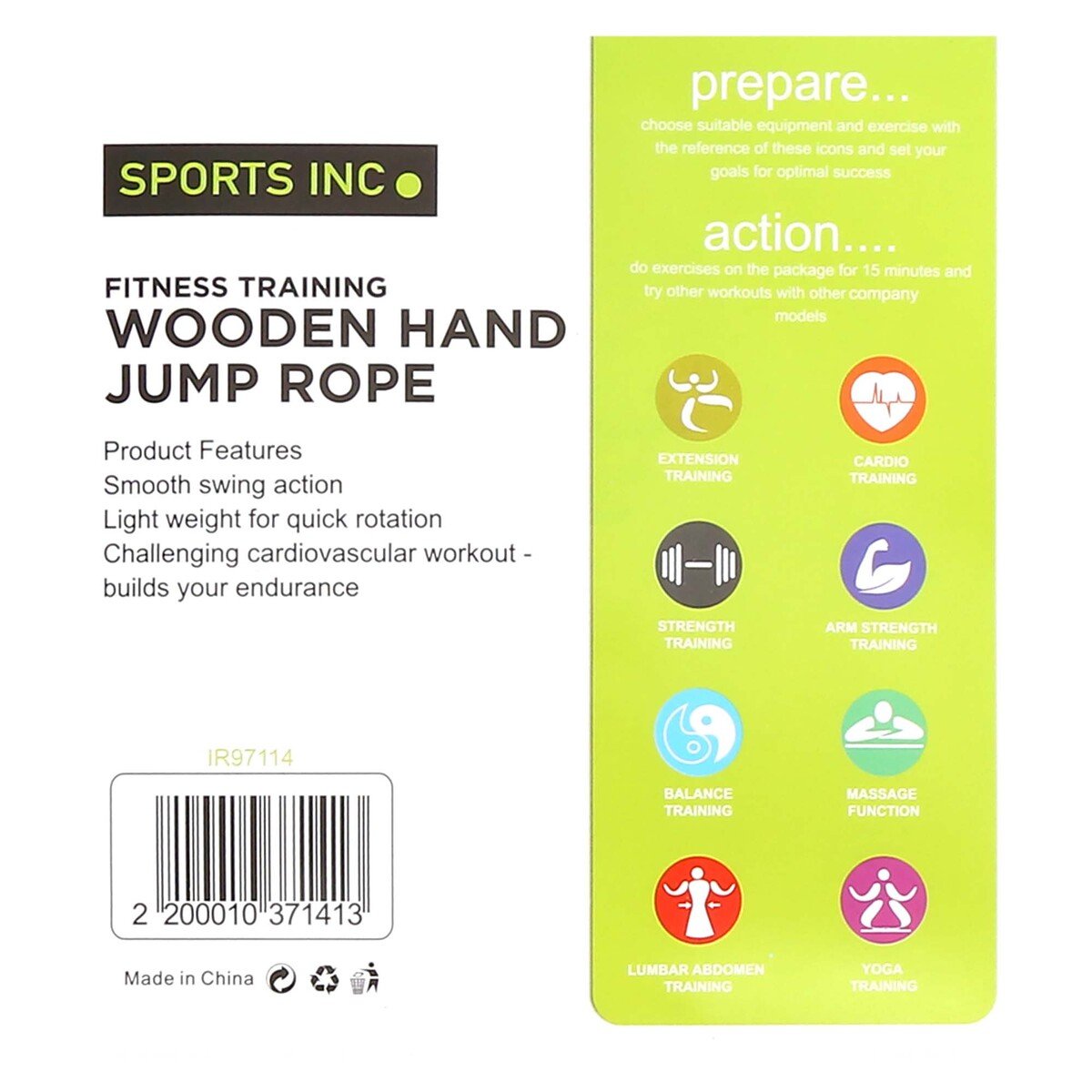 Sports INC Wooden Jump Rope IR97114