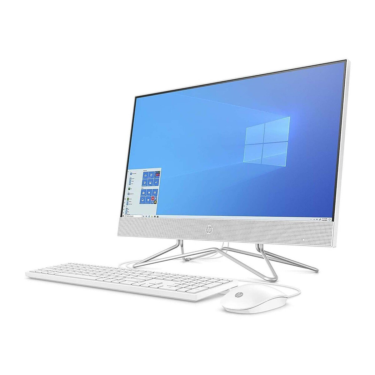 HP 22-df0004 All In One Desktop,Intel® Core i5-1035G1 Processor ,8GB RAM,512 SSD,2GB NVIDIA® GeForce® MX 330,Windows10,21.5inch FHD,Silver/White