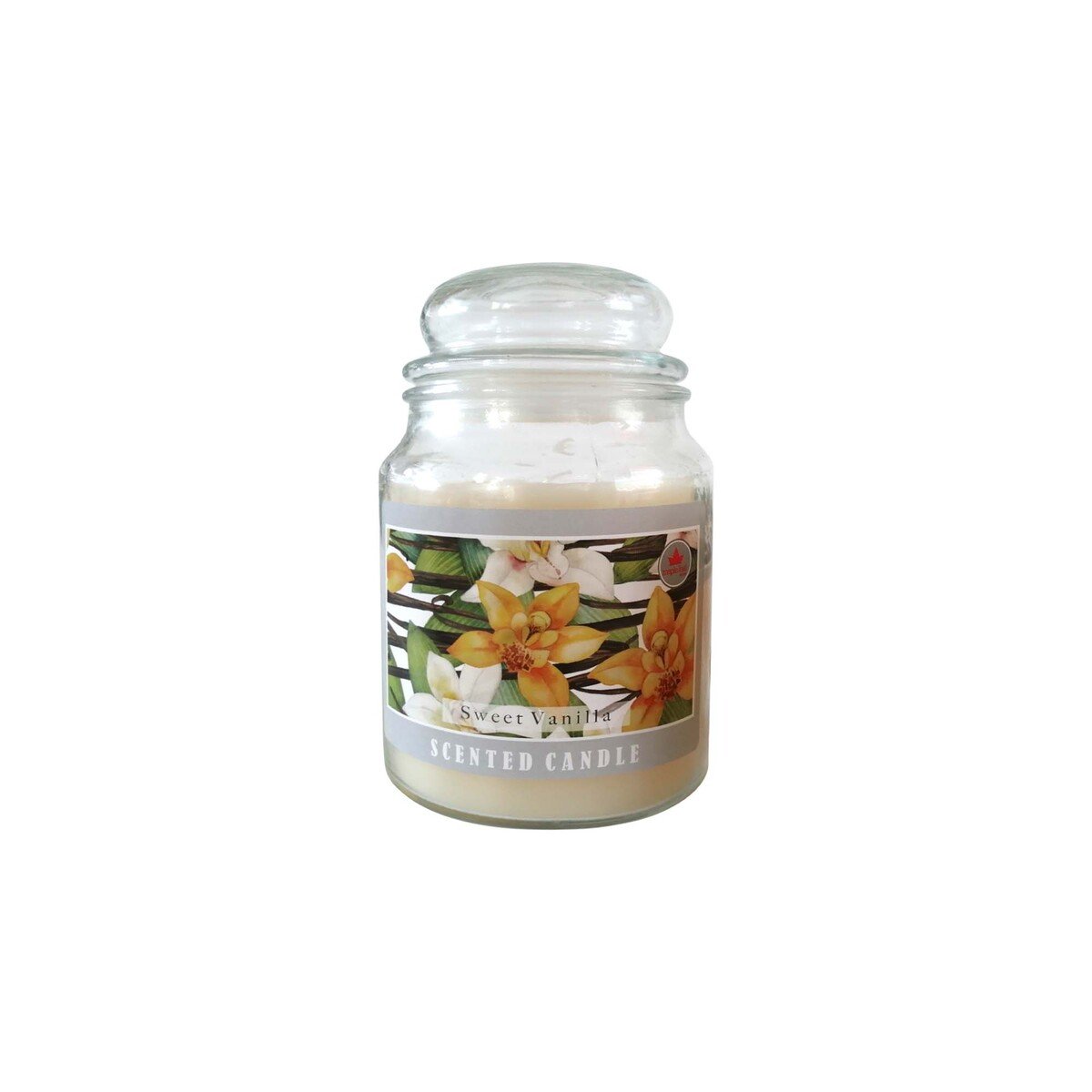 Maple Leaf Scented Glass Jar Candle with Lid MGP1016 600gm Sweet Vanilla