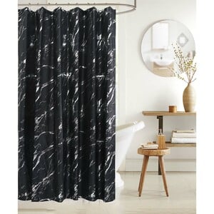 Maple Leaf Shower Curtain 180x180cm Silver foil