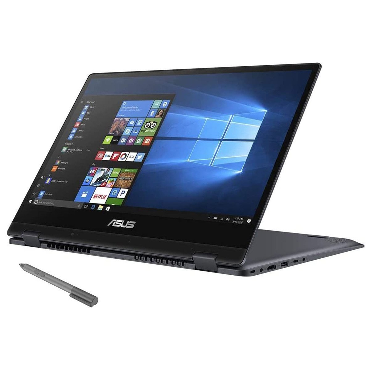 Asus Notebook TP412FA-EC405T,Intel Core i5-10210U,14" FHD Touch Screen with Stylus Pen,Intel UHD Graphics,8 GB,512 SSD,Grey
