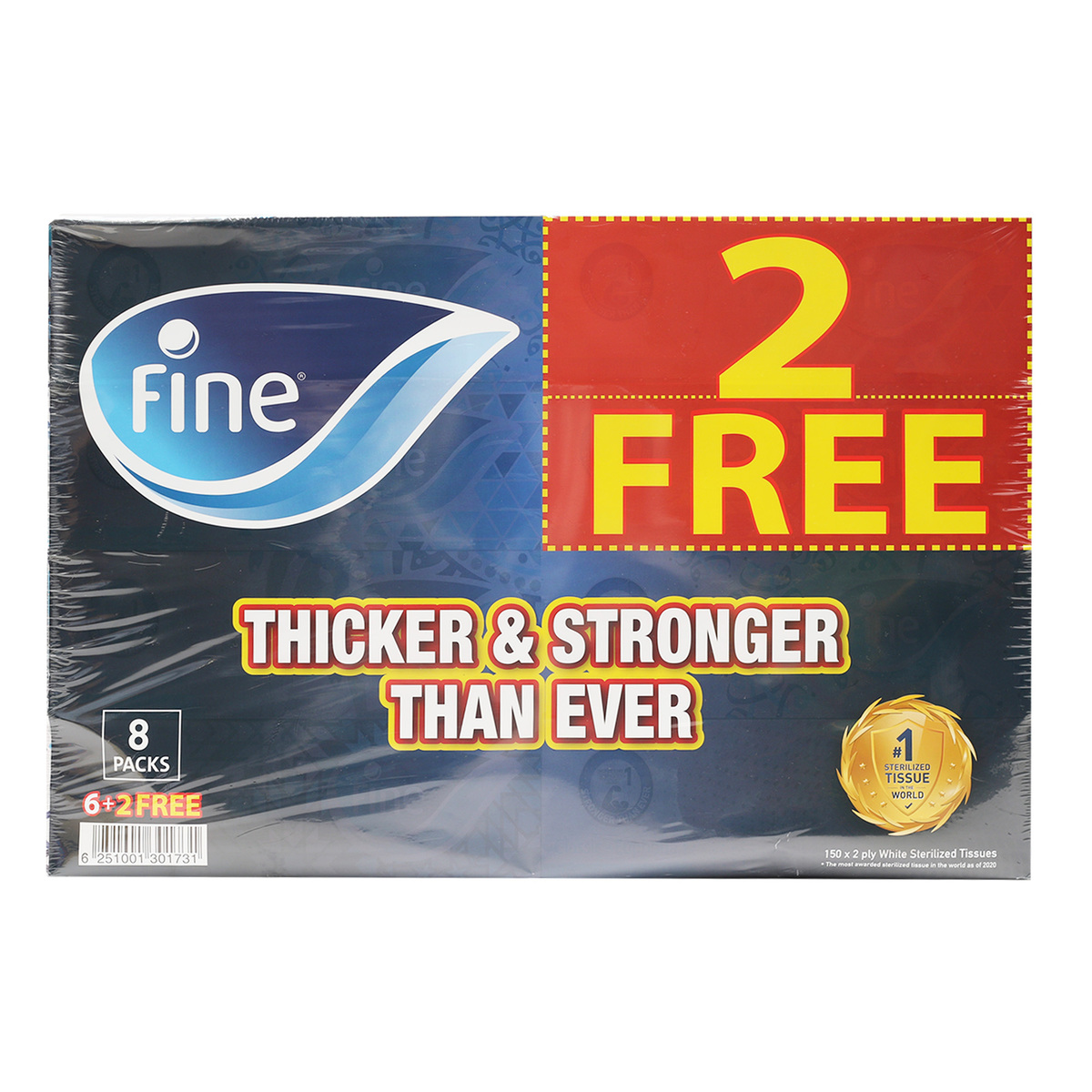Fine Facial Tissue Classic 2 Ply 150 Sheets 6 + 2