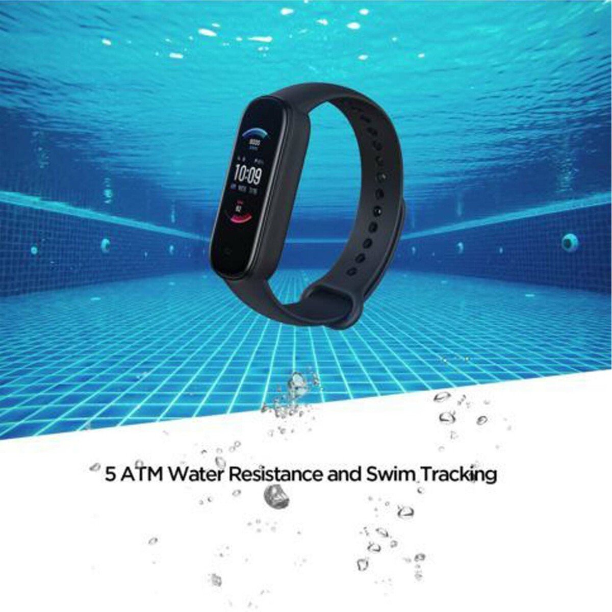 Amazfit Band 5(A2005) Fitness Tracker,15-Day Battery Life, Blood Oxygen, Heart Rate, Sleep Monitoring, Women’s Health Tracking, Music Control, Water Resistant, Black (A2005)