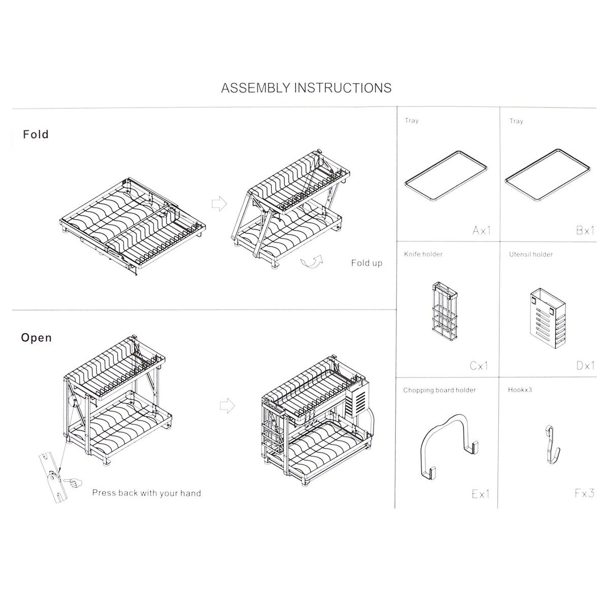 Home Foldable Dish Rack WK810400