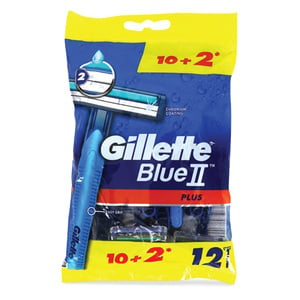 Gillette Blue II Plus Men's Disposable Razor 10+2
