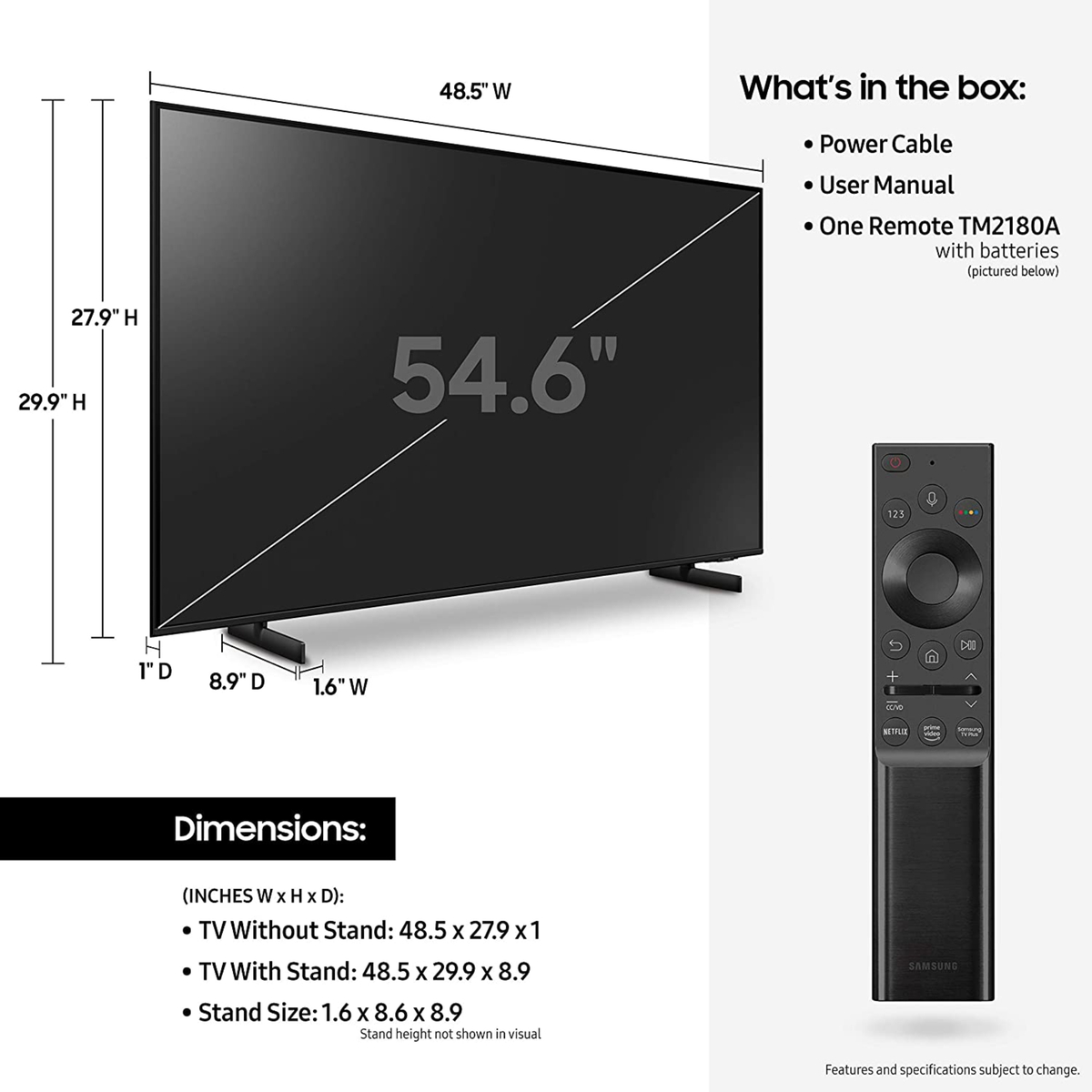 Samsung UHD Smart TV UA55AU8000UXUM 55”