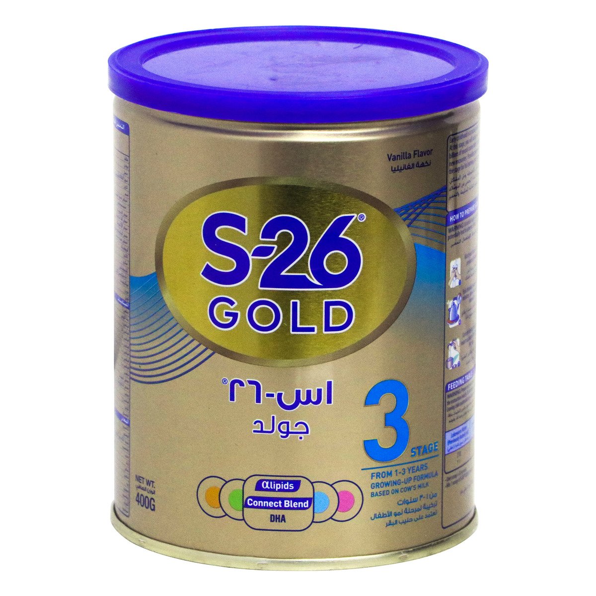 Buy S26 Gold 3 Stage from 1-3 Years Milk Powder Vanilla Flavor 400g Online at Best Price | Milk powders for growth | Lulu KSA in Saudi Arabia
