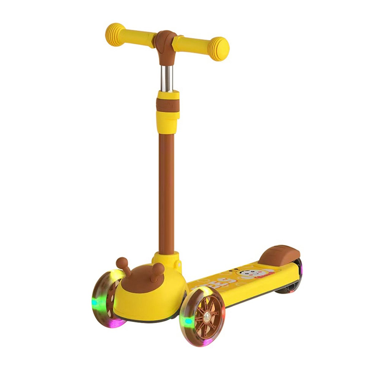 Skid Fusion Kick Scooter 3Wheel S919A Yellow