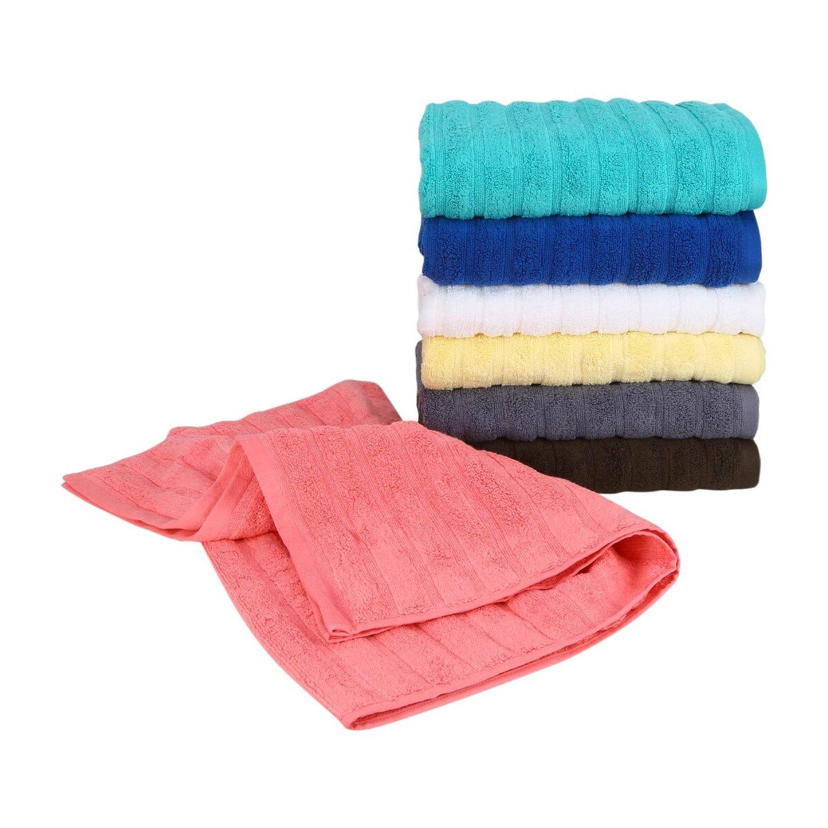 Homewell Cotton Bath Towel Pyramid 70x140cm 520gsm Assorted Per Pc