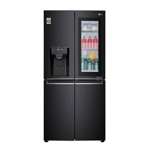 اشتري قم بشراء LG InstaView French Door Refrigerator, Matte Black, 570LTR, GR-X29FTQEL, Linear Cooling, Hygiene FRESH+™, ThinQ™ Online at Best Price من الموقع - من لولو هايبر ماركت SBS  Refrigerators في الامارات