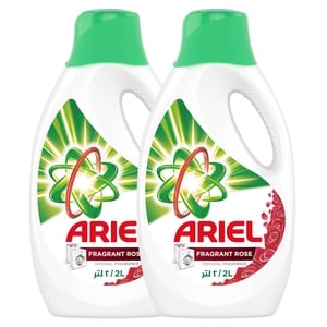Ariel Automatic Power Gel Laundry Detergent Fragrant Rose Scent 2 x 2Litre
