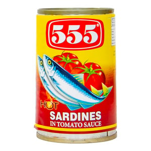 555 Sardines In Tomato Sauce Hot 155g