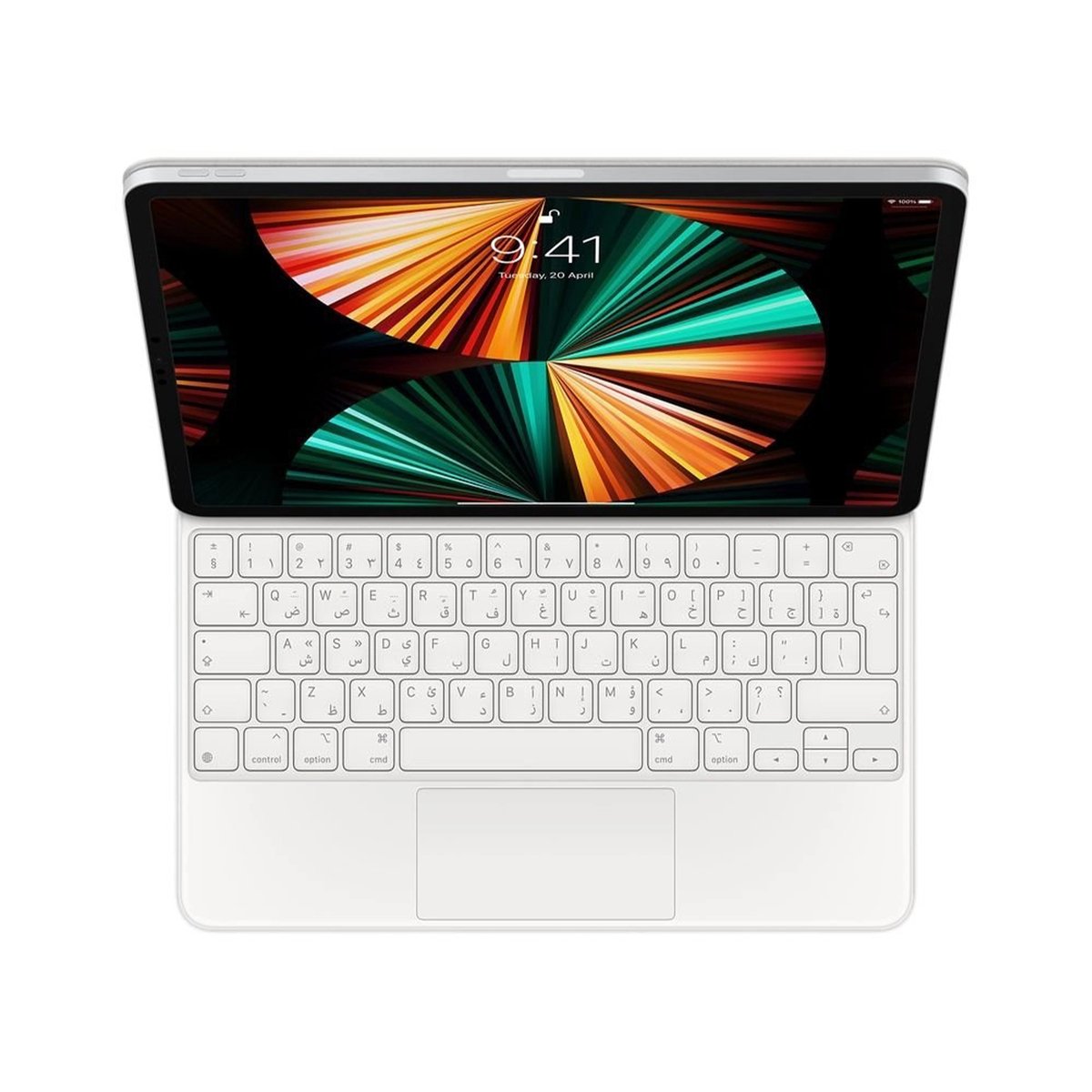 Magic Keyboard for iPad Pro 12.9‑inch (5th Generation) - Arabic - White MJQL3AB/A