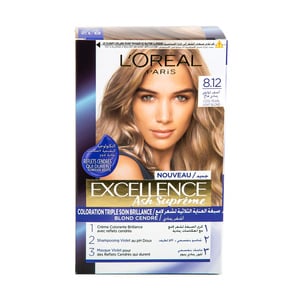 Buy LOreal Paris Excellence 8.12 Cool Pearl Light Blond 1 pkt Online at Best Price | Permanent Colorants | Lulu UAE in UAE