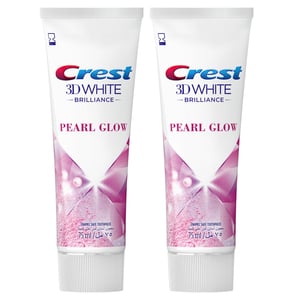 Crest 3D White Brilliance Pearl Glow Toothpaste 2 x 75ml