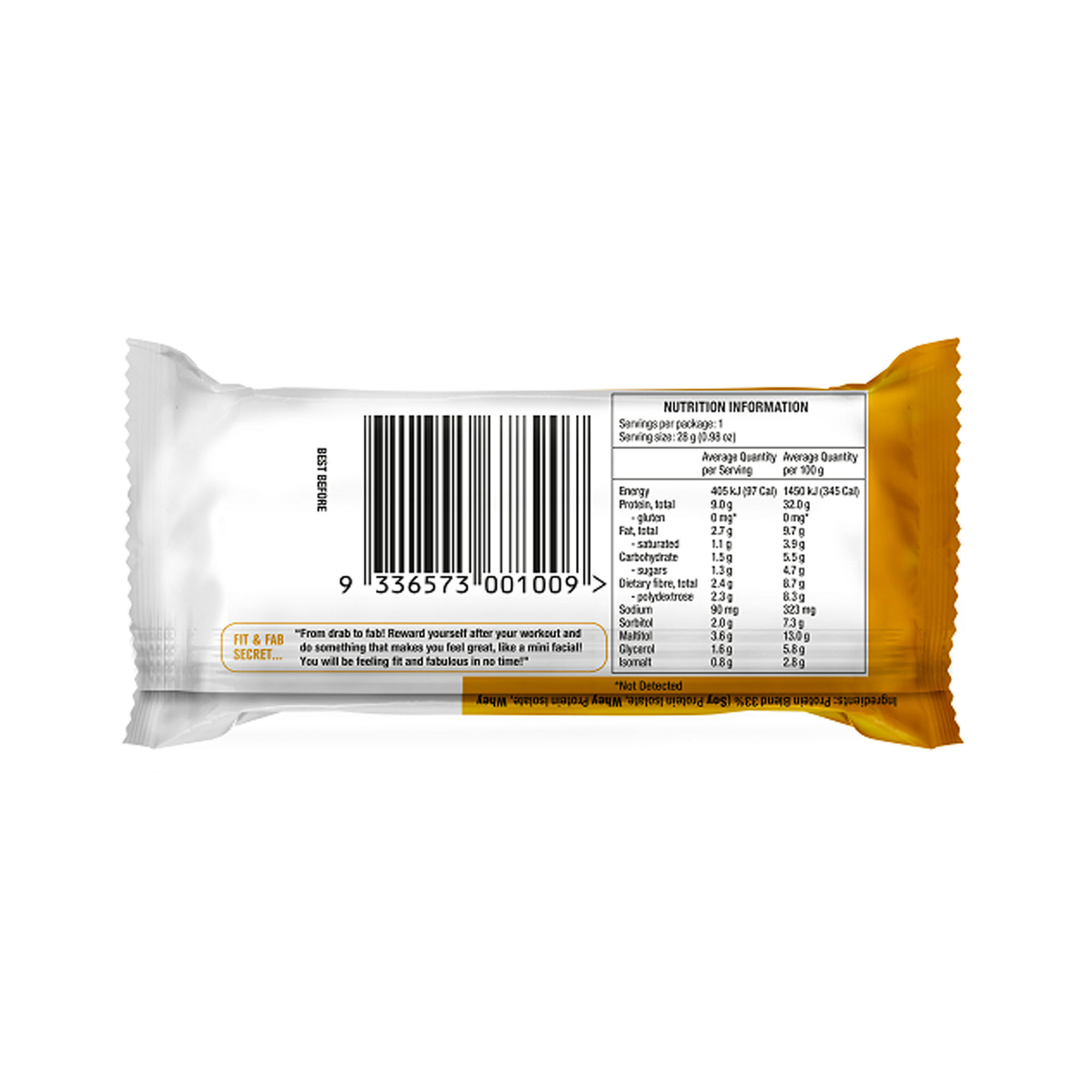 Slim Secrets Fit & Fab Mini Protein Bar Creme Caramel 28g