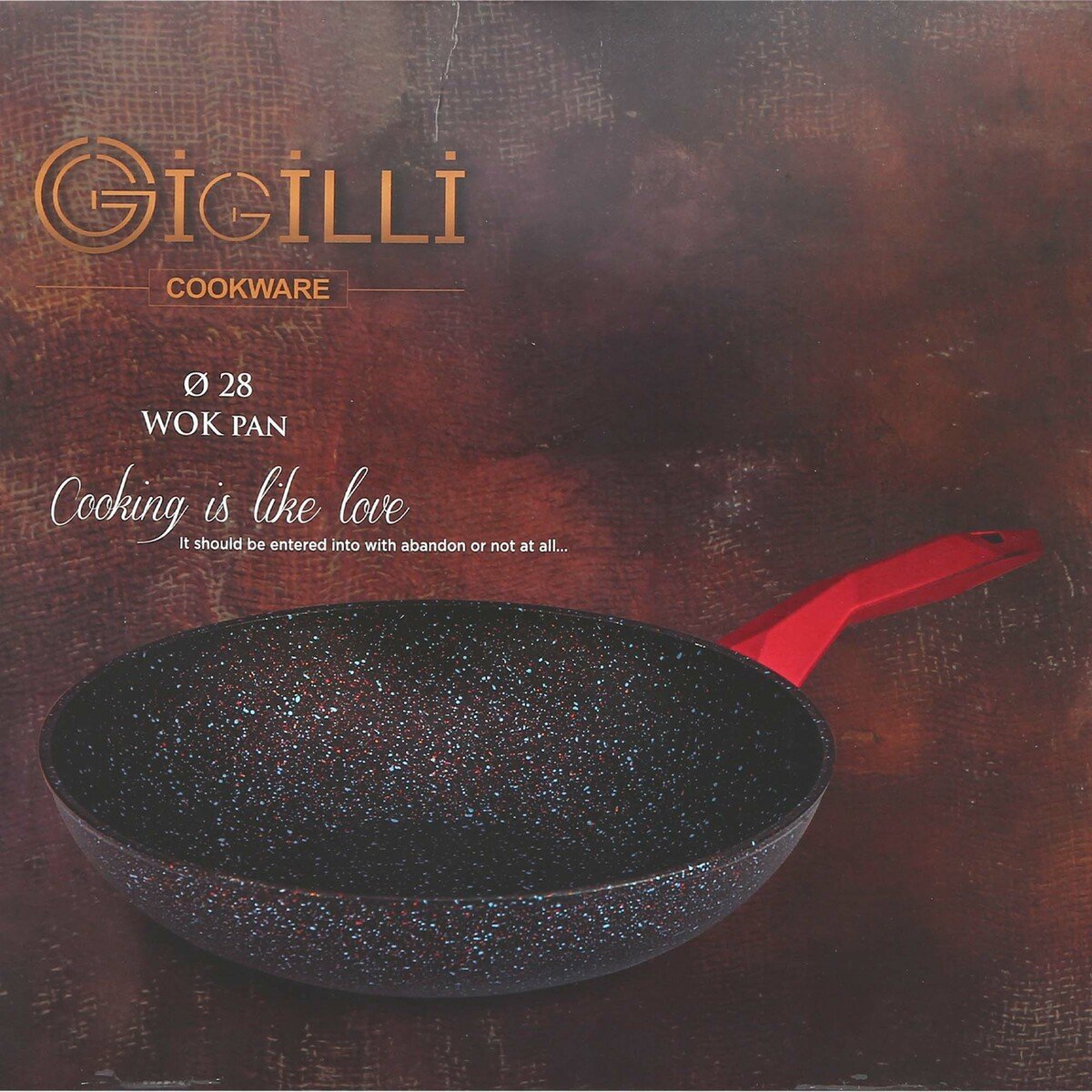 Gigilli Granite Wok Pan, 28 cm