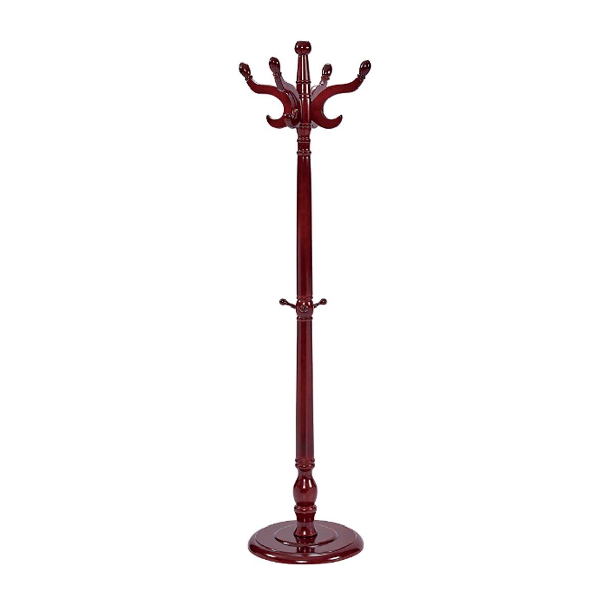 Maple Leaf Wooden Coat Hanging Rack Stand Long M-69 Brown
