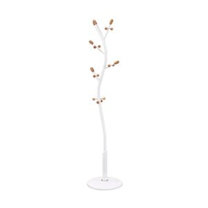 Maple Leaf Metal Coat Hanging Rack Stand Long 6209 White