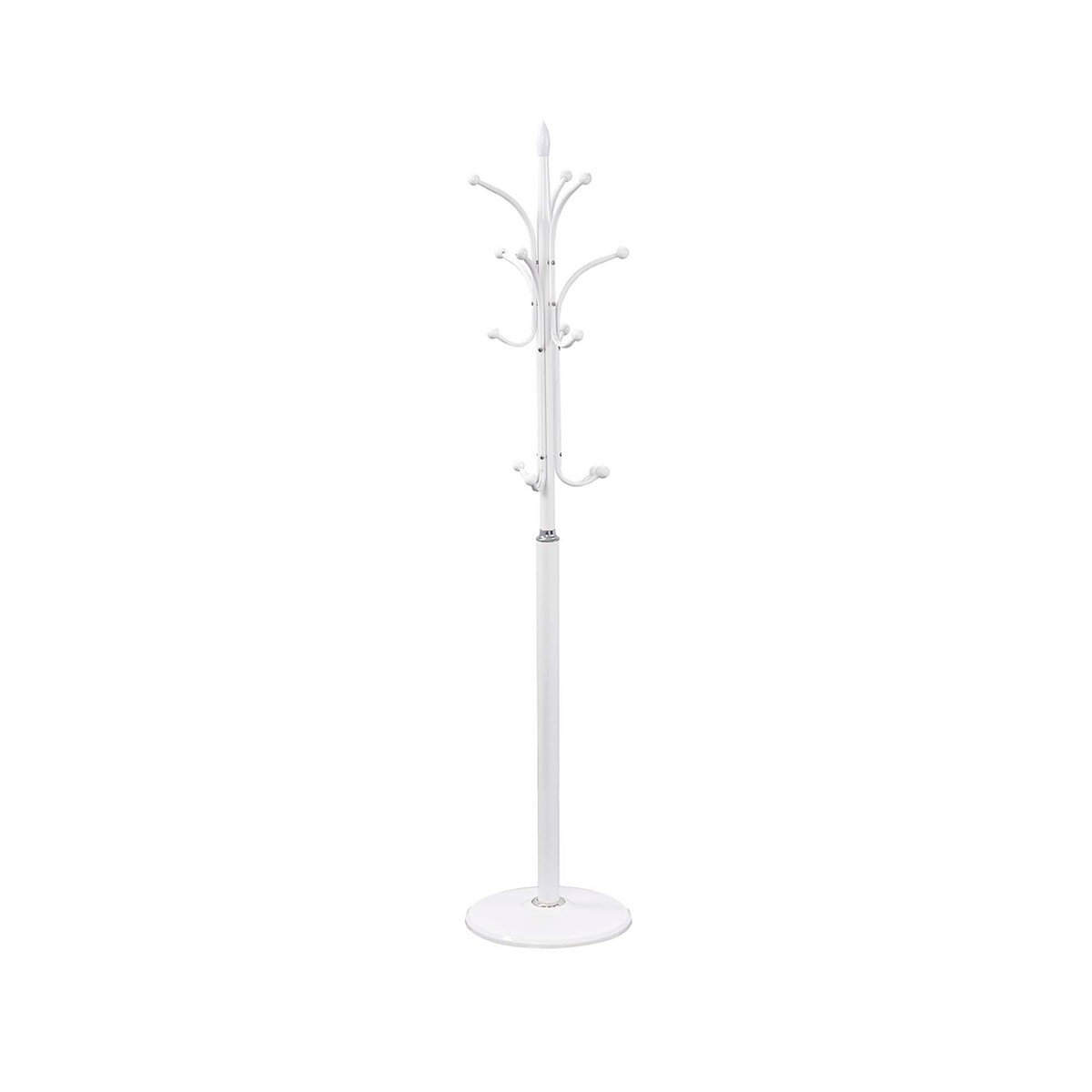 Maple Leaf Metal Coat Hanging Rack Stand Long 6206 White
