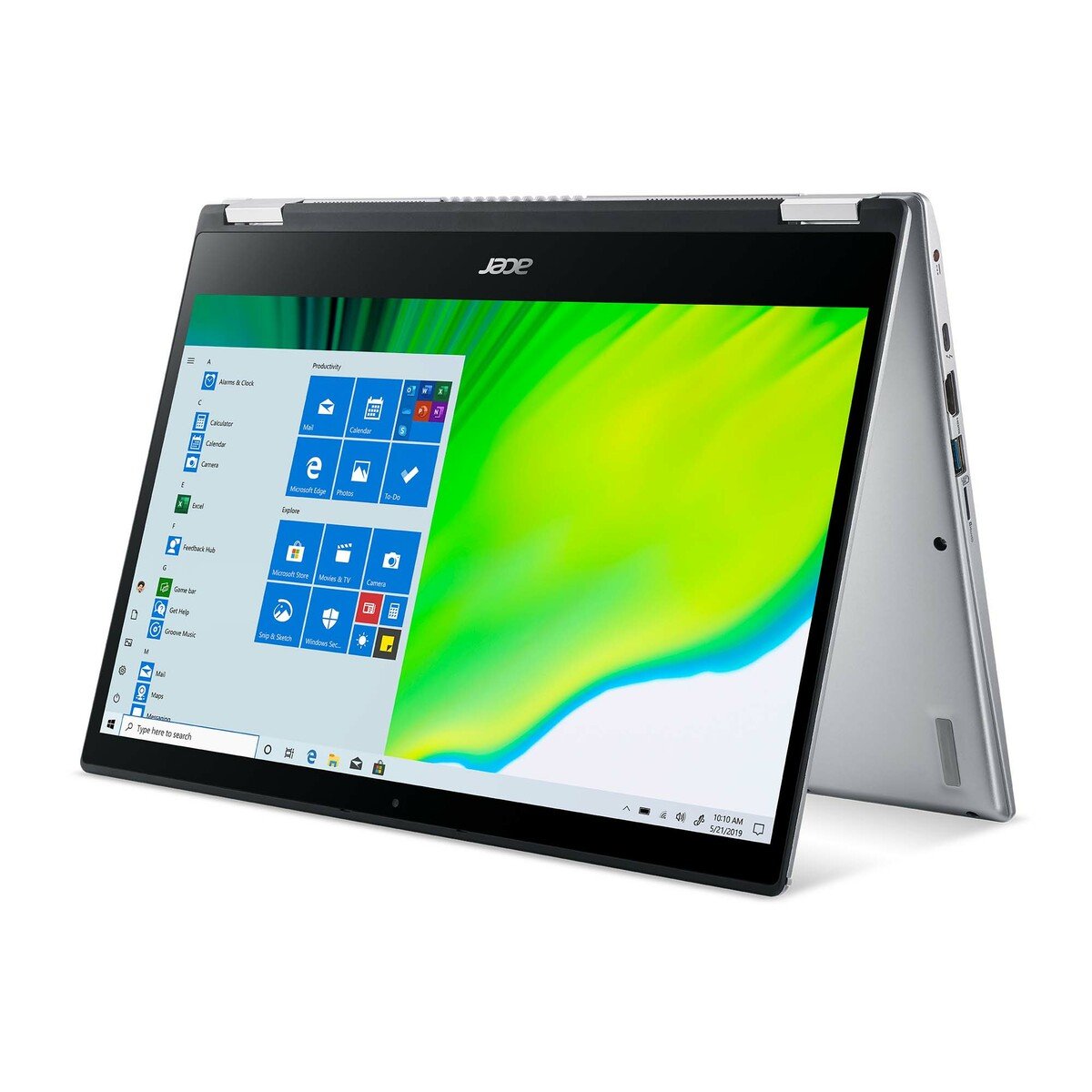 Acer Spin3-NXHQ7EM00G Intel Core i3-1005G1, 4GB RAM, 256GB SSD, 14.0 inch Screen, Windows 10 Home, Silver