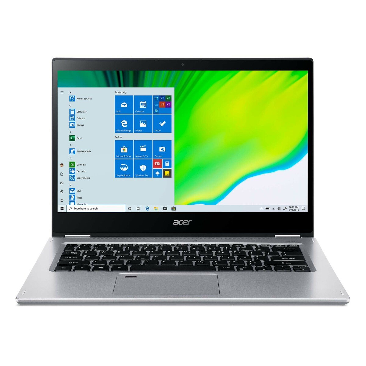 Acer Spin3-NXHQ7EM00G Intel Core i3-1005G1, 4GB RAM, 256GB SSD, 14.0 inch Screen, Windows 10 Home, Silver