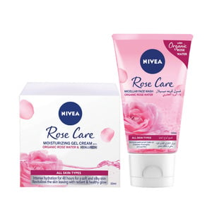 Nivea Rose Care Moisturizing Gel Cream 50ml + Facewash 150ml