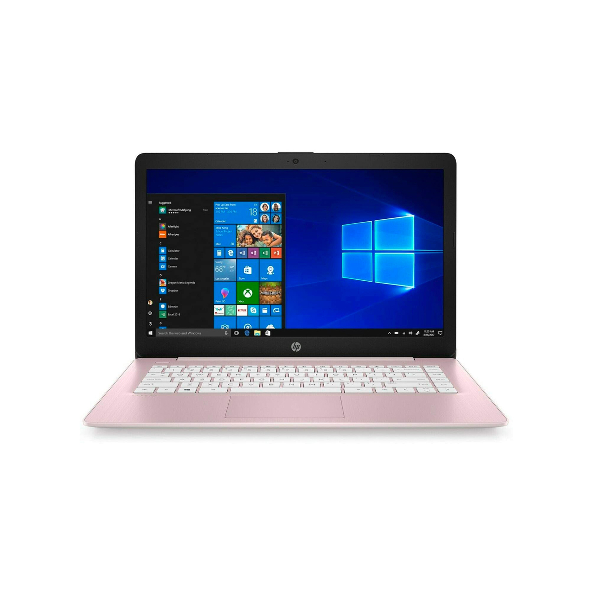 HP Stream 14 Pink-CB172WM,Intel Celeron,4GB RAM,64GB eMMC,Intel UHD Graphics,14.0" HD LED,Windows 10,English Keyboard