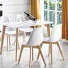 Maple Leaf Dining Table Wood+4 Chair DT020 White