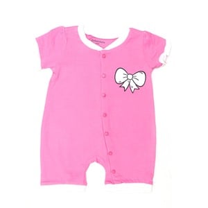 Debackers Infant Girls Romper Short Sleeve Pink 0-3M