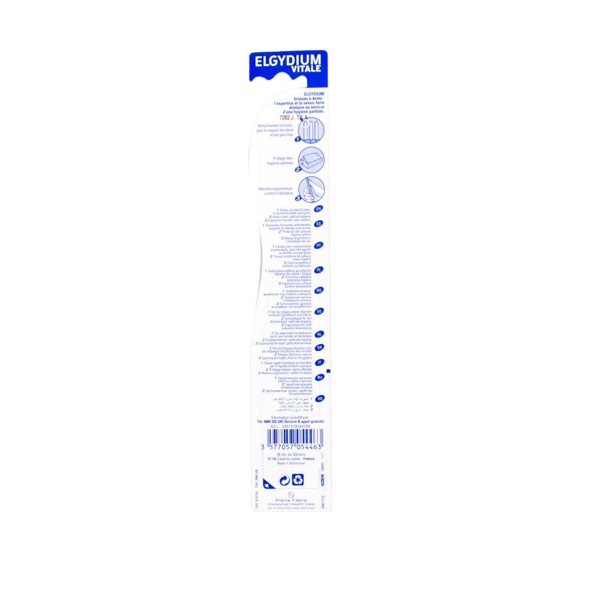 Elgydium Vitale Dure Hard Toothbrush Assorted 1 pc