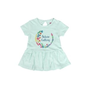 Reo Infant Girls Dress B71G032B Blue, 0-6M