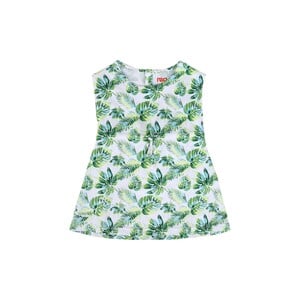 Reo Infant Girls Dress B71G514B Green & White, 0-6M