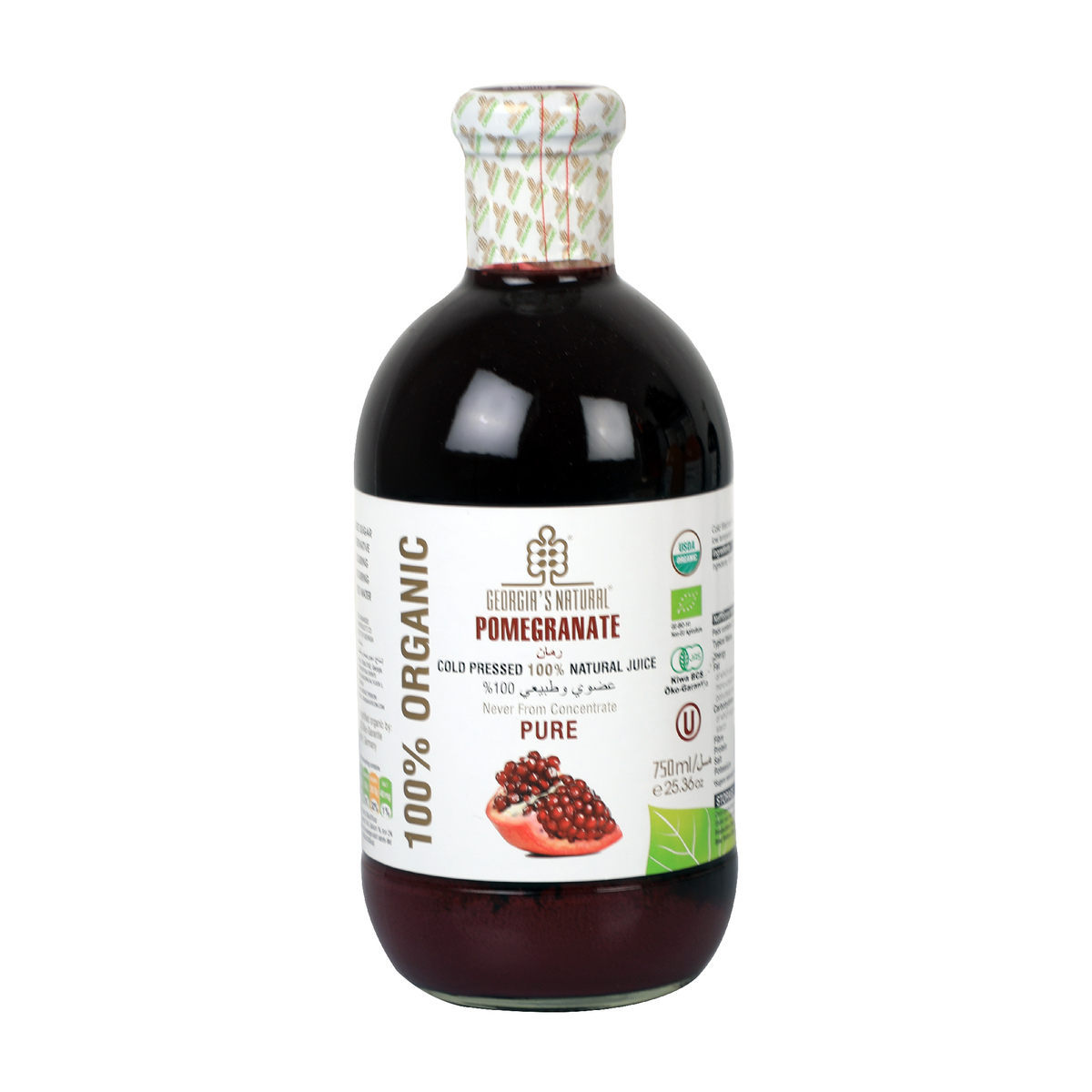 Georgia's Natural Organic Juice Pomegranate 750ml