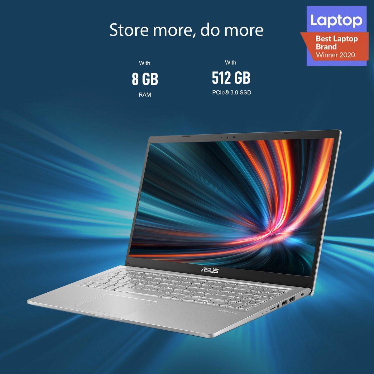 Asus Notebook X515JF-EJ013T Core i5-1035G1, 8GB RAM, 512GB SSD, 2GB Nvidia GeForce Graphics, 15.6 inch Screen, Windows 10 Home, Slate Gray