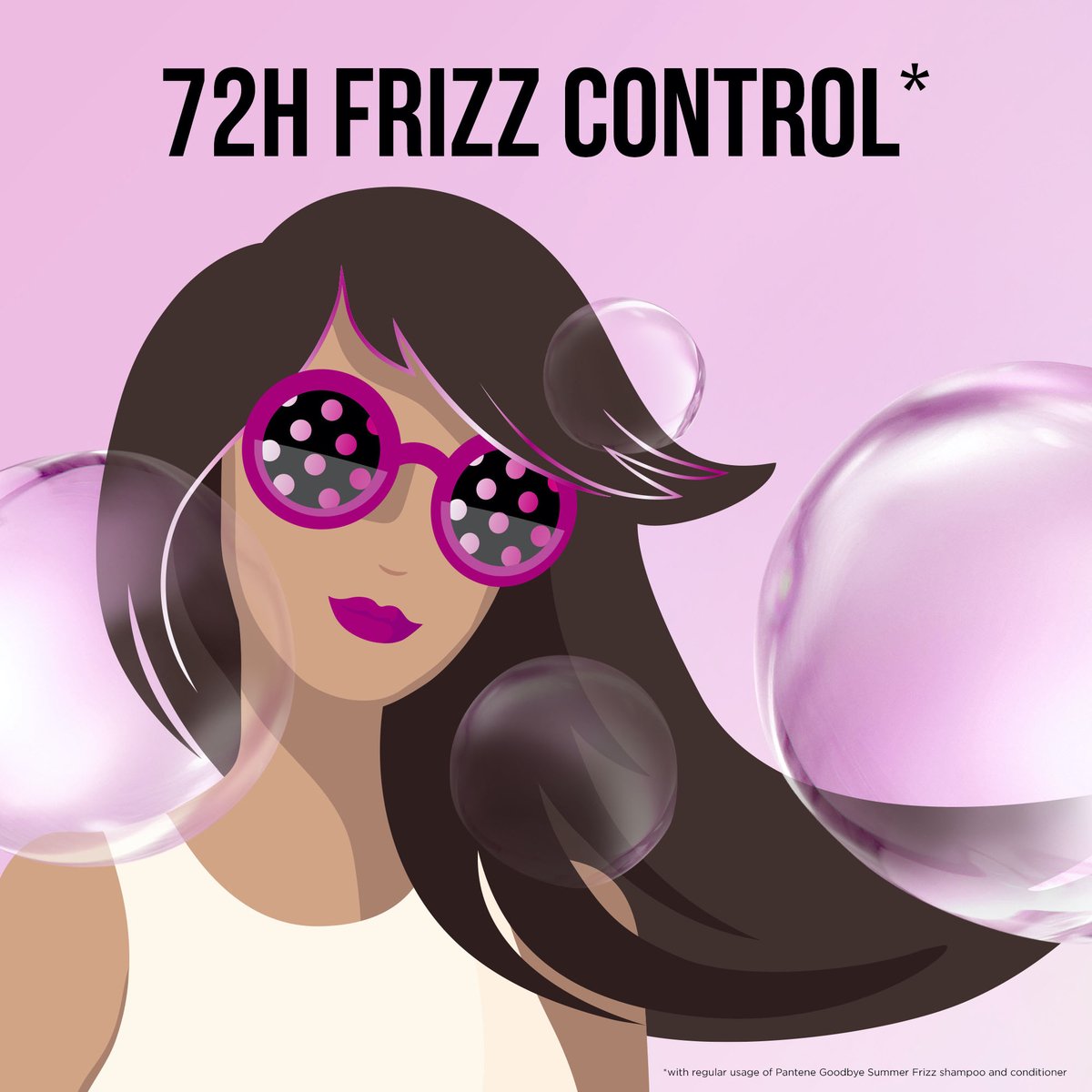 Pantene Pro-V Goodbye Summer Frizz Shampoo With 72H Frizz Control 400ml