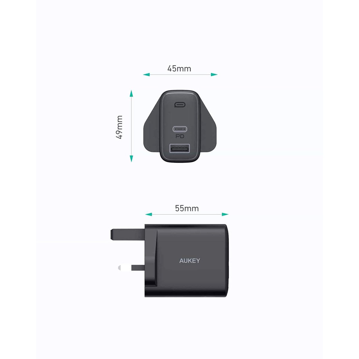 Aukey 32W Swift Series PD USB C Wall Charger PAF3S